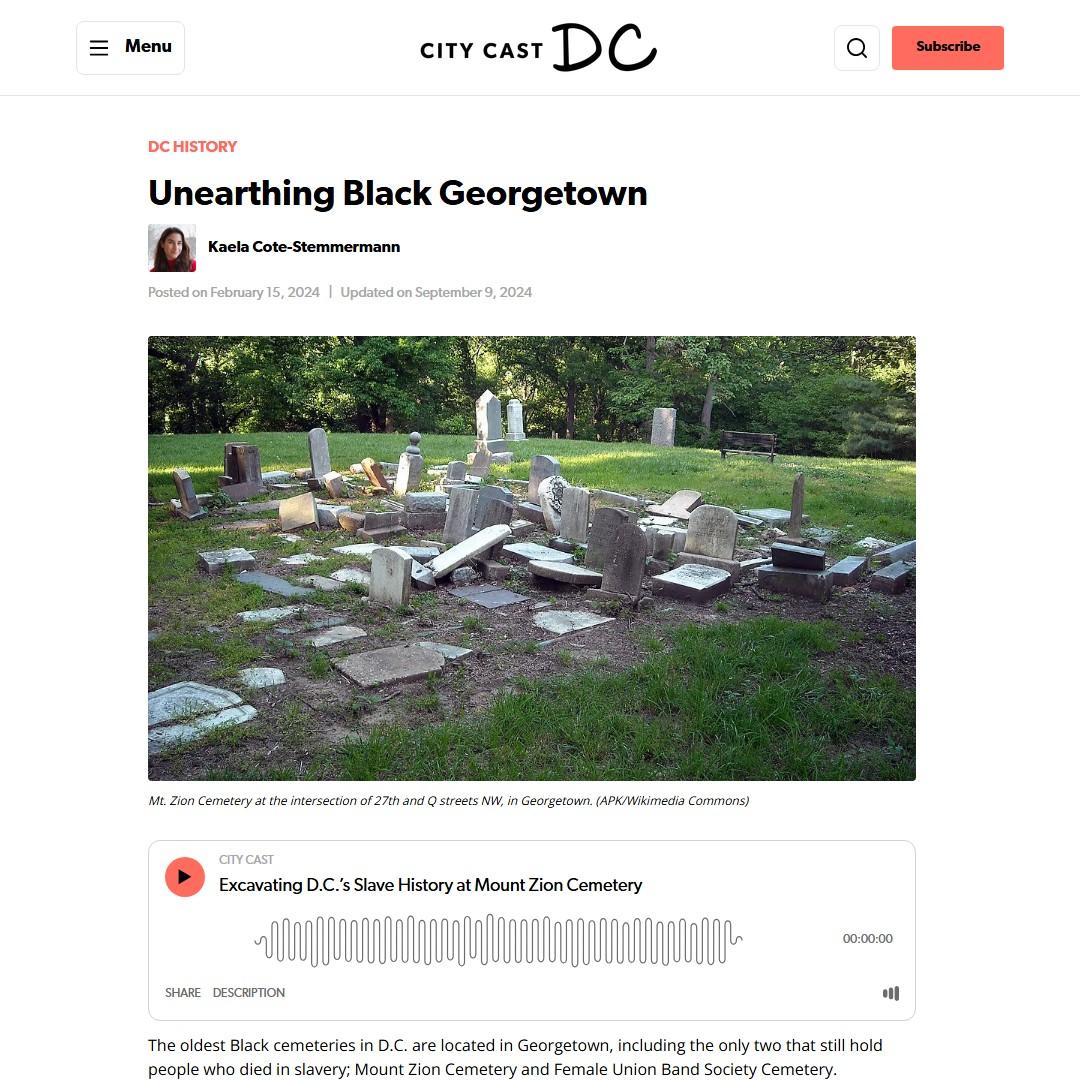Unearthing Black Georgetown - City Cast DC