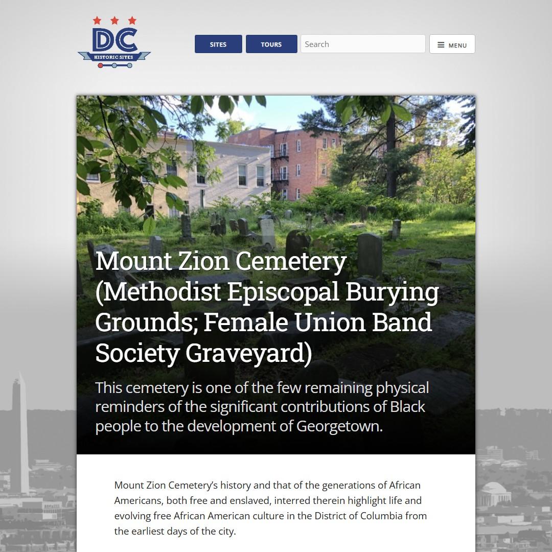 Mount Zion Cemetery (Methodist Episcopal Burying Grounds; Female Union Band Society Graveyard)