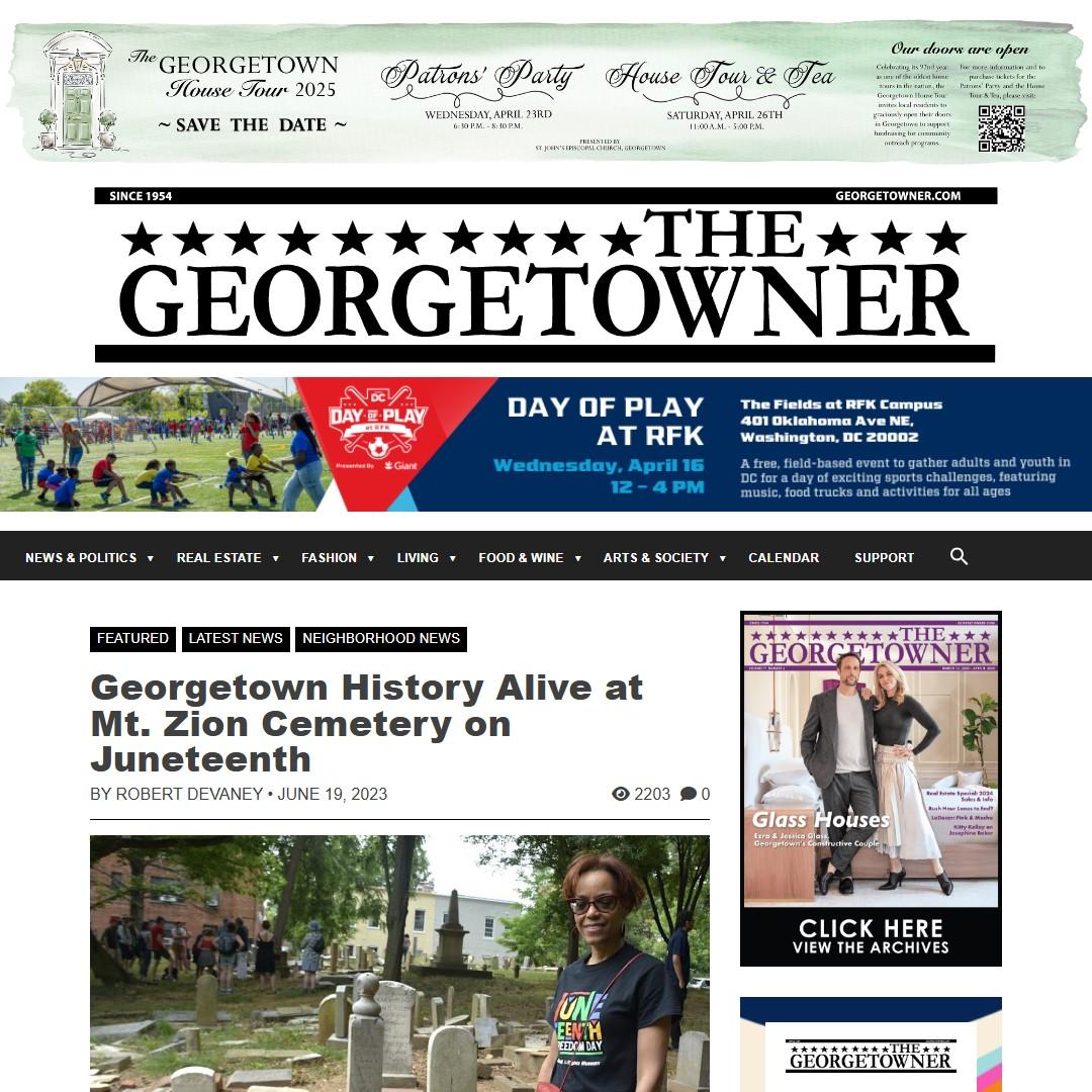 Georgetown History Alive at Mt. Zion Cemetery on Juneteenth