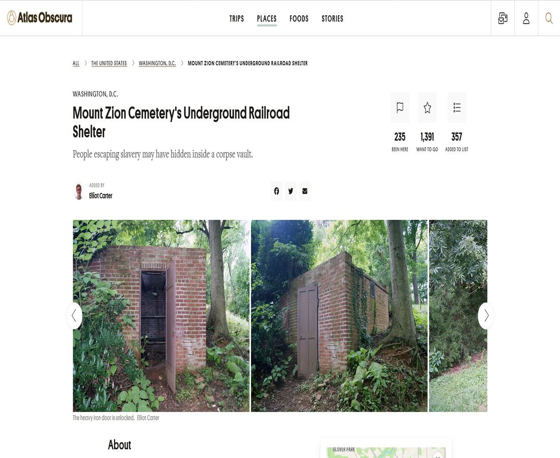 Mount Zion Cemetery's Underground Railroad Shelter - Atlas Obscura