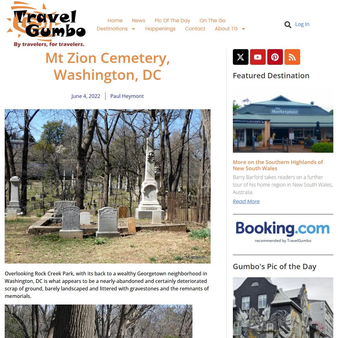 Mt Zion Cemetery, Washington, DC – Travel Blog