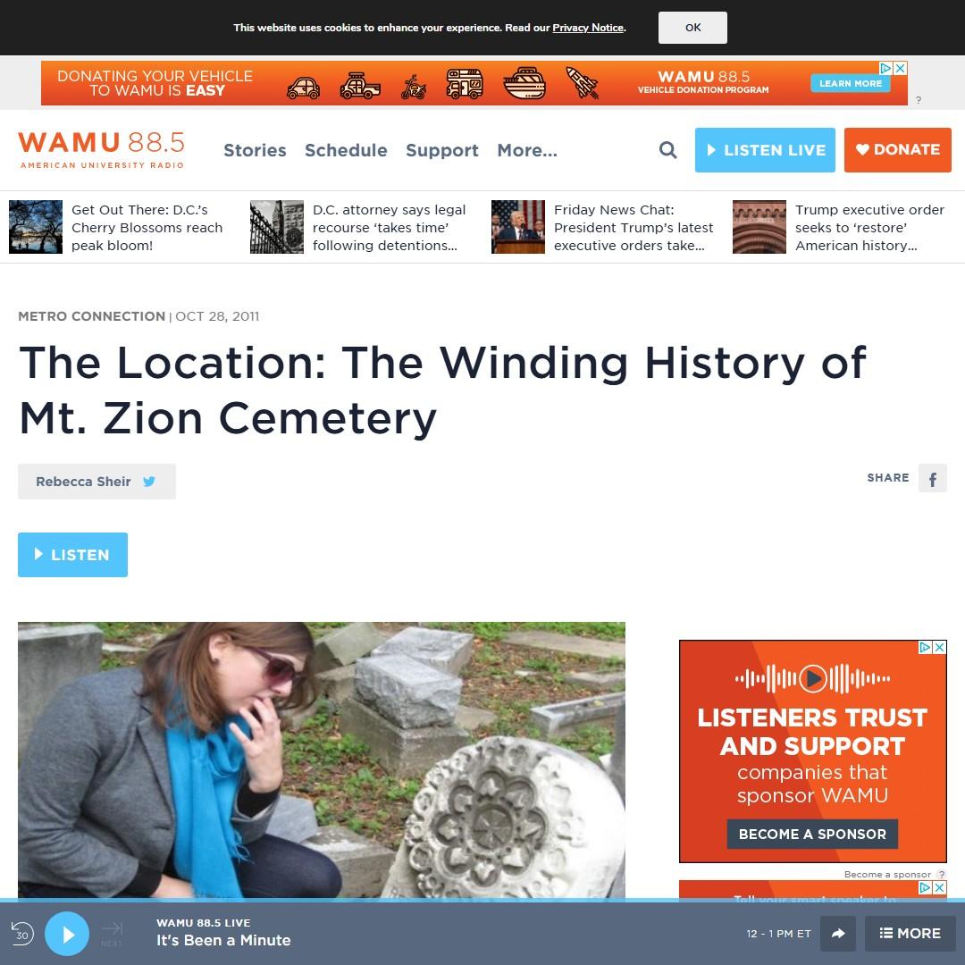The Location: The Winding History of Mt. Zion Cemetery