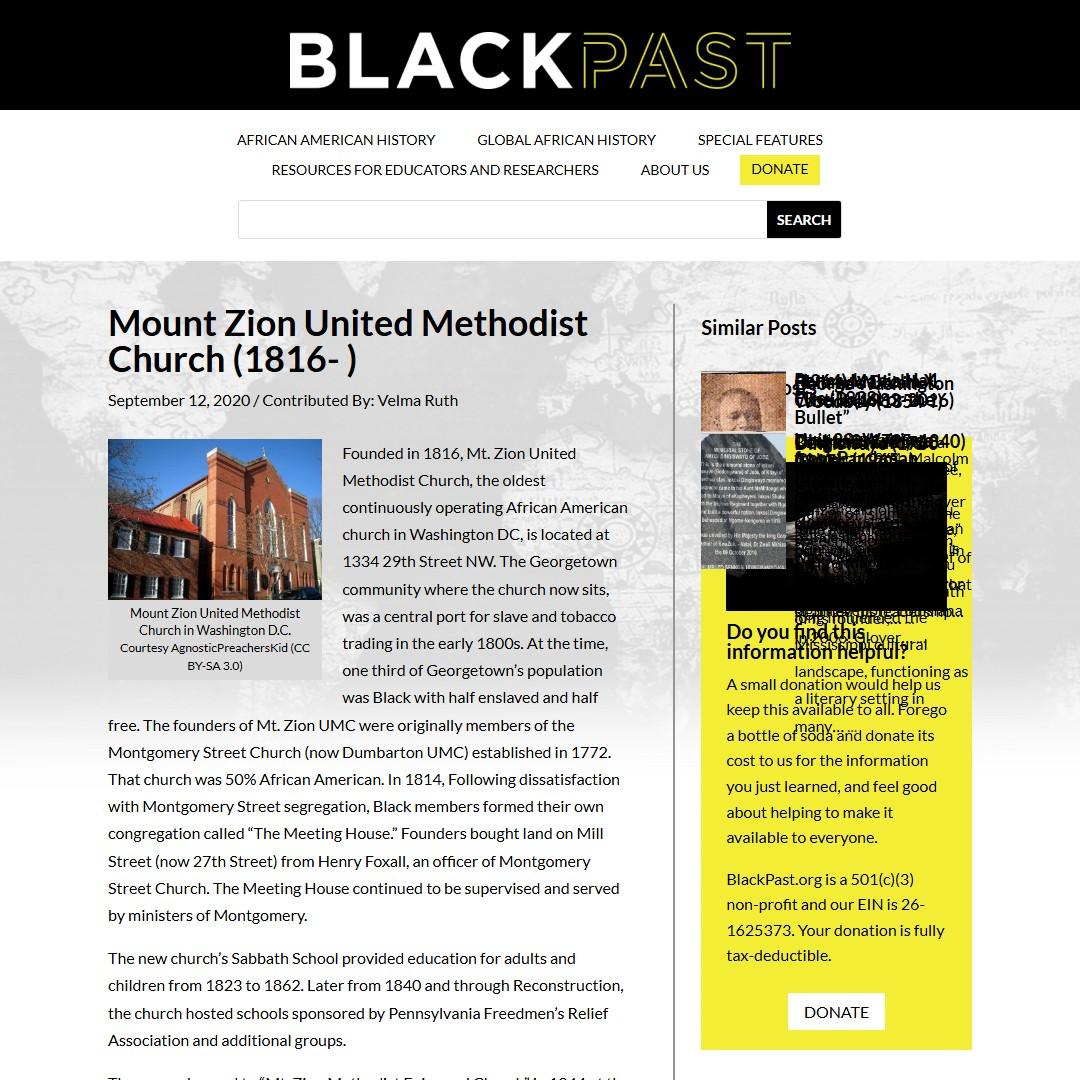 Mount Zion United Methodist Church (1816- )