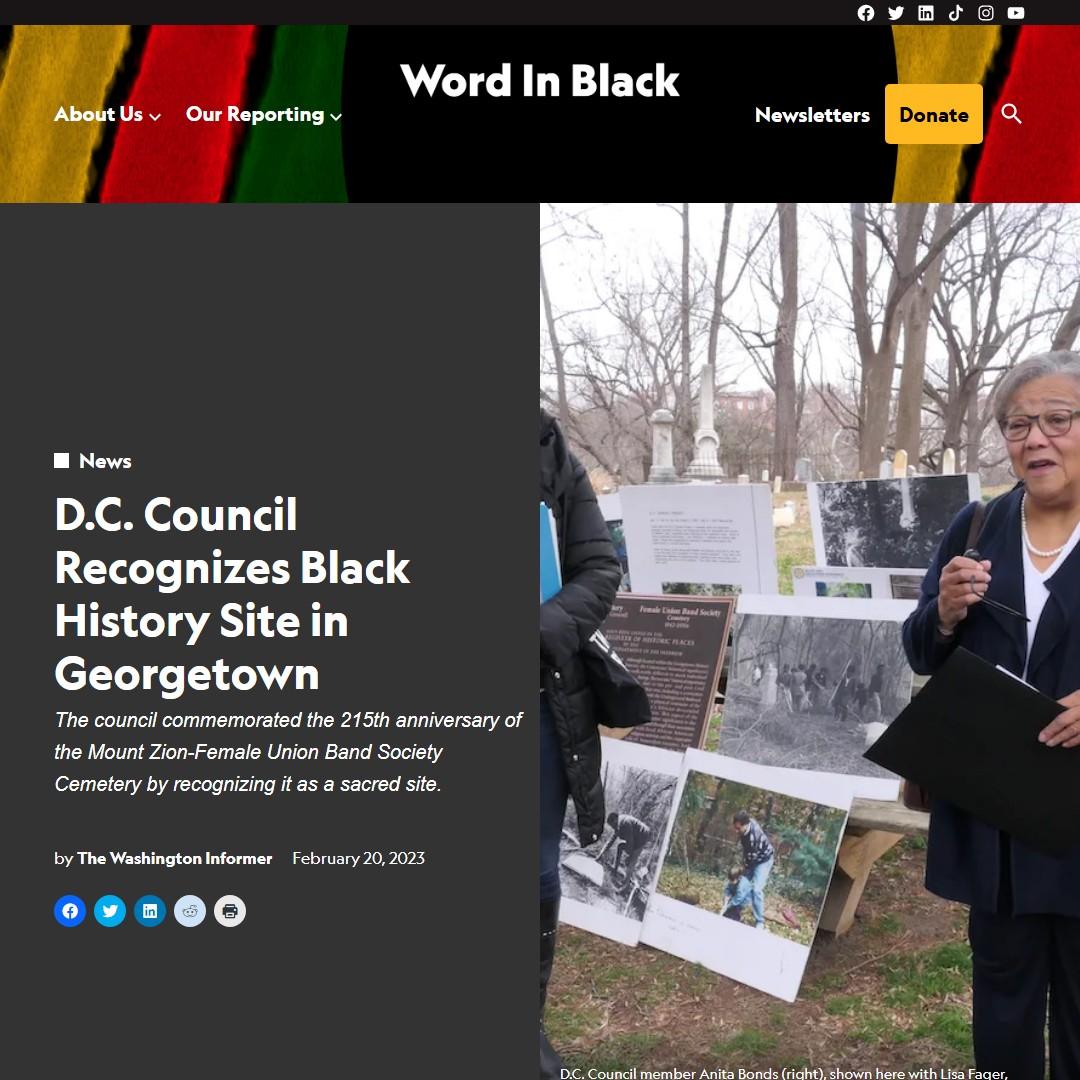 D.C. Council Recognizes Black History Site in Georgetown
