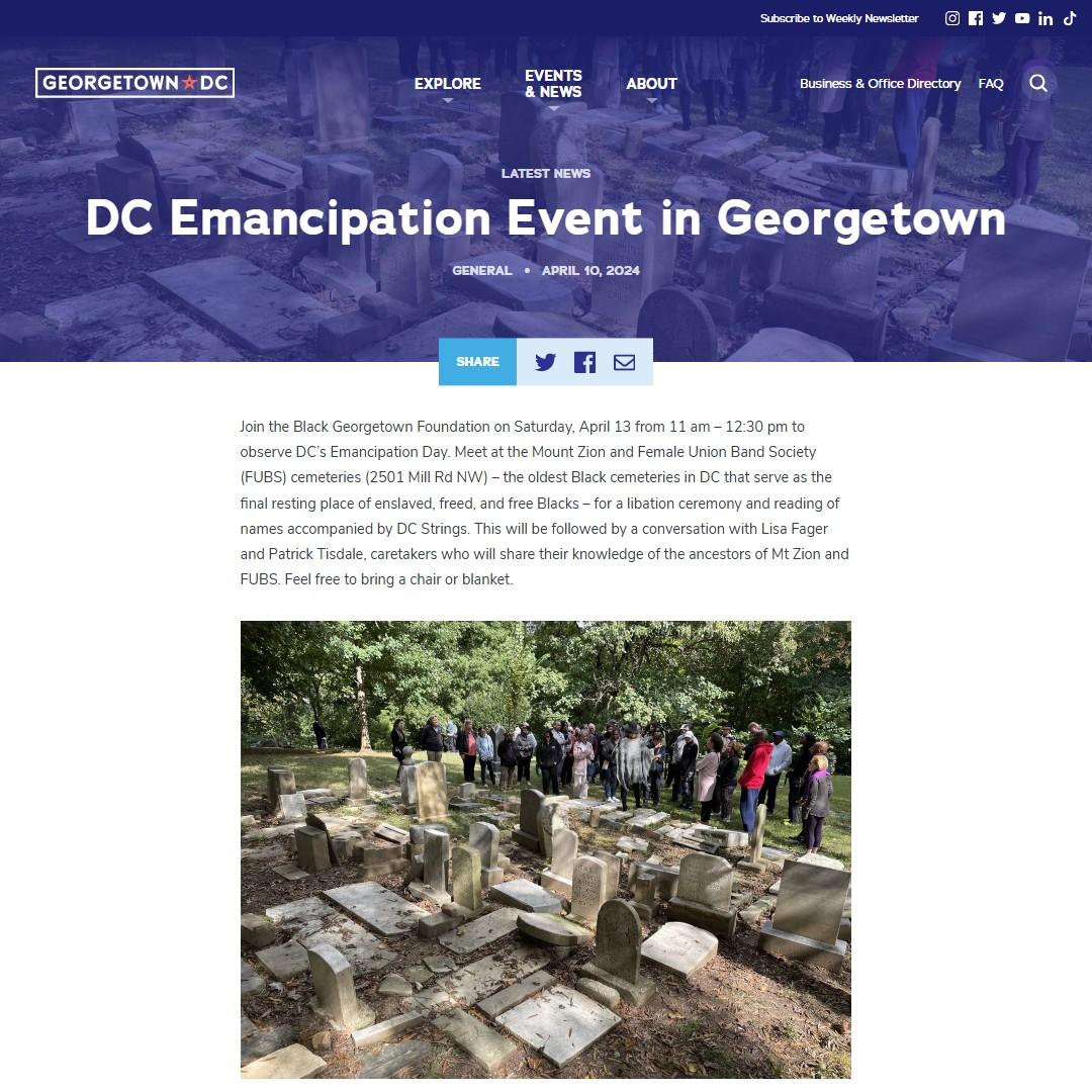 DC Emancipation Event in Georgetown