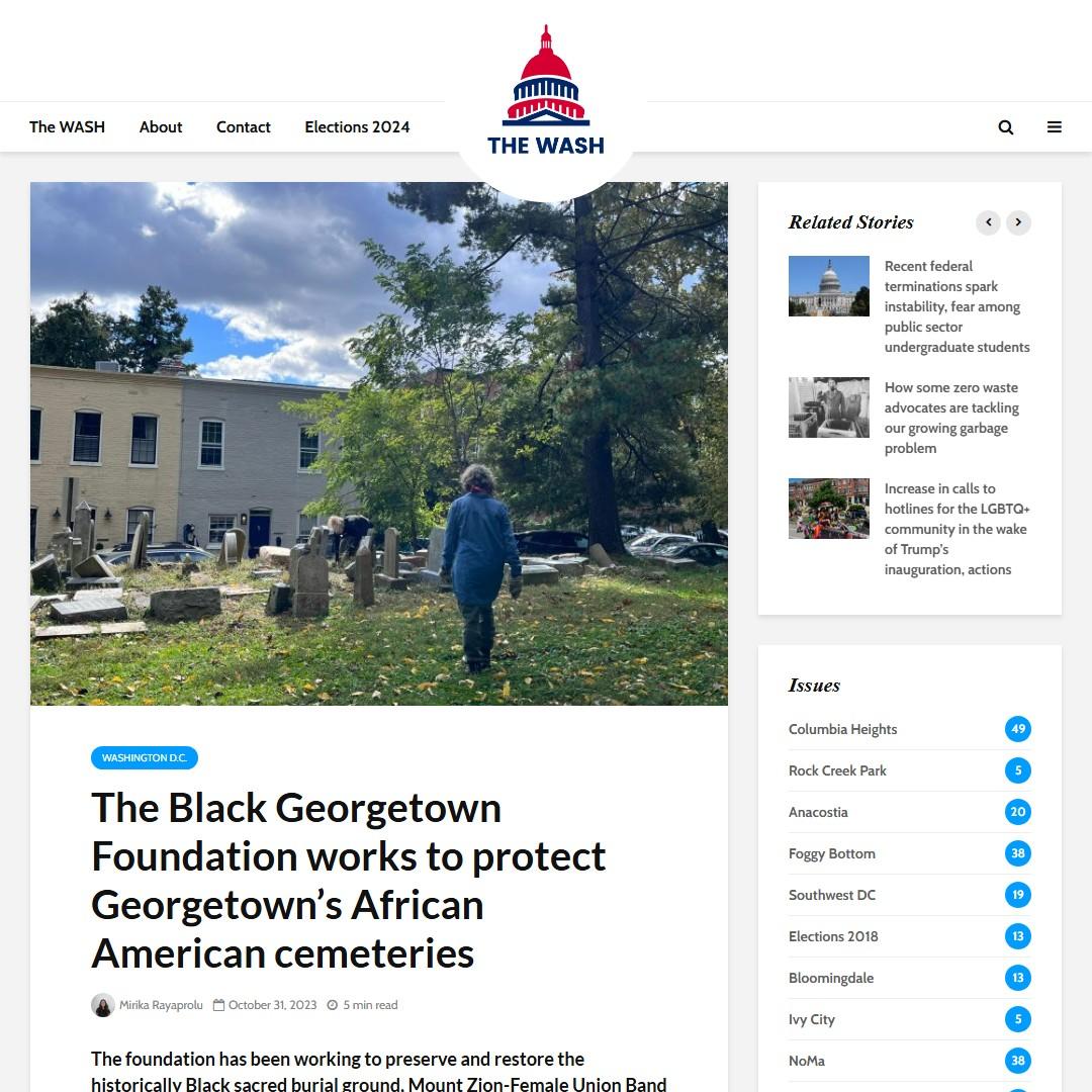 The Black Georgetown Foundation works to protect Georgetown’s African American cemeteries