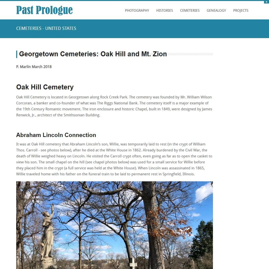 Past Prologue: Georgetown Cemeteries