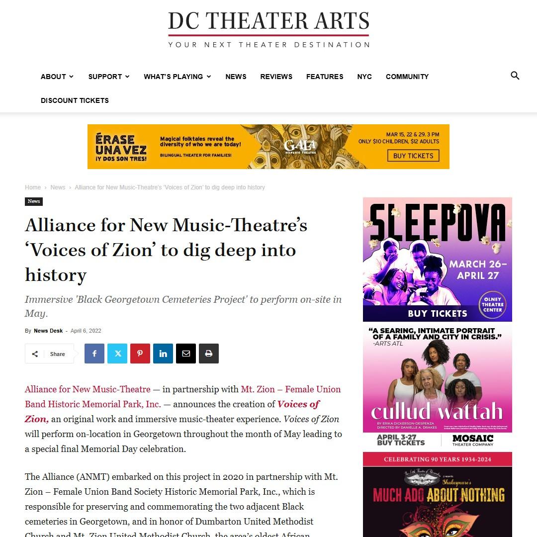 Alliance for New Music-Theatre’s ‘Voices of Zion’ to dig deep into history