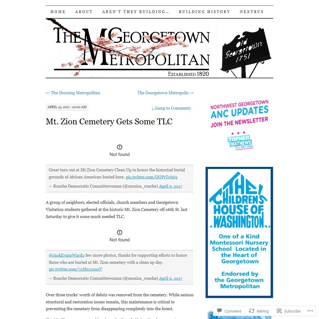 Mt. Zion Cemetery Gets Some TLC