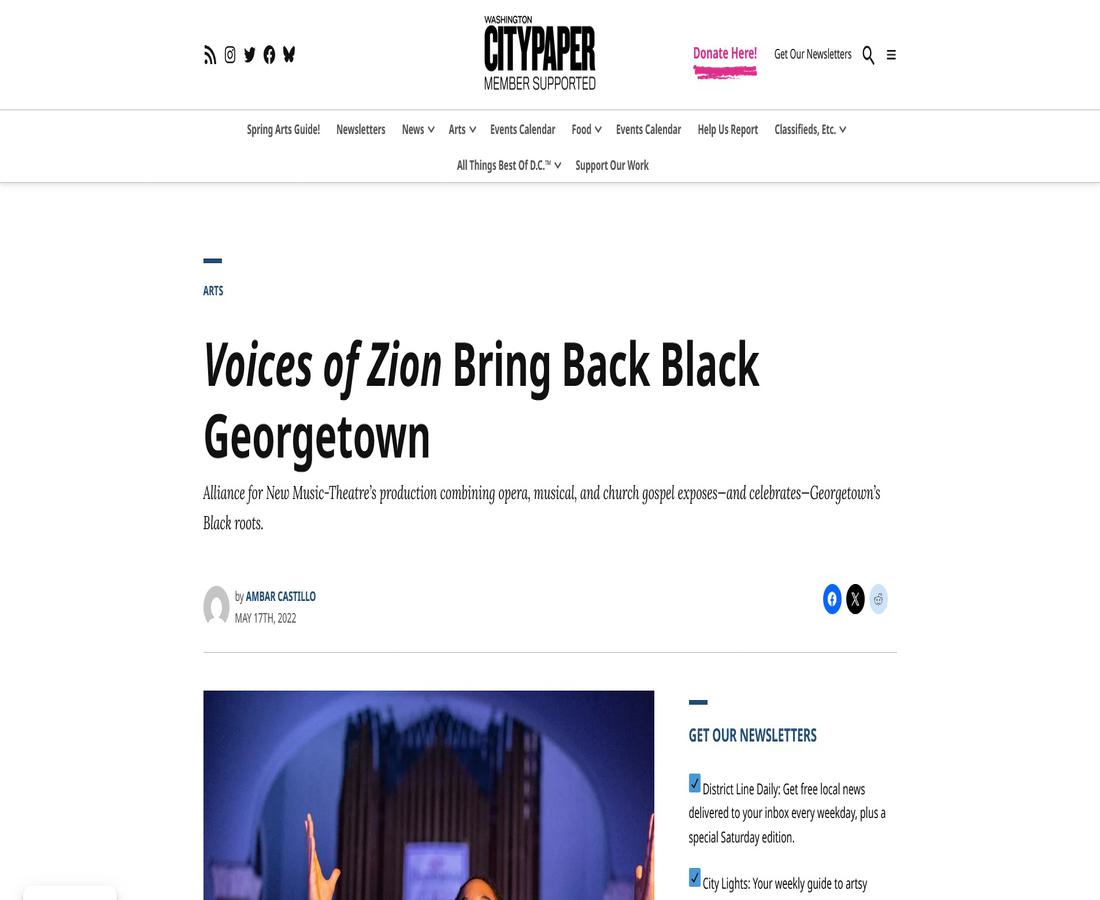 Voices of Zion Bring Back Black Georgetown
