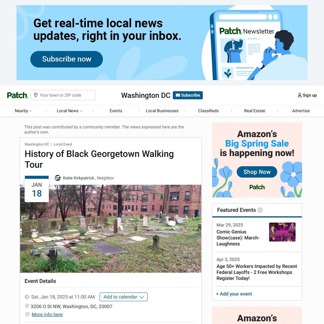 History of Black Georgetown Walking Tour