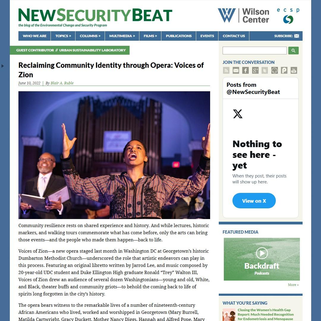 Reclaiming Community Identity through Opera: Voices of Zion