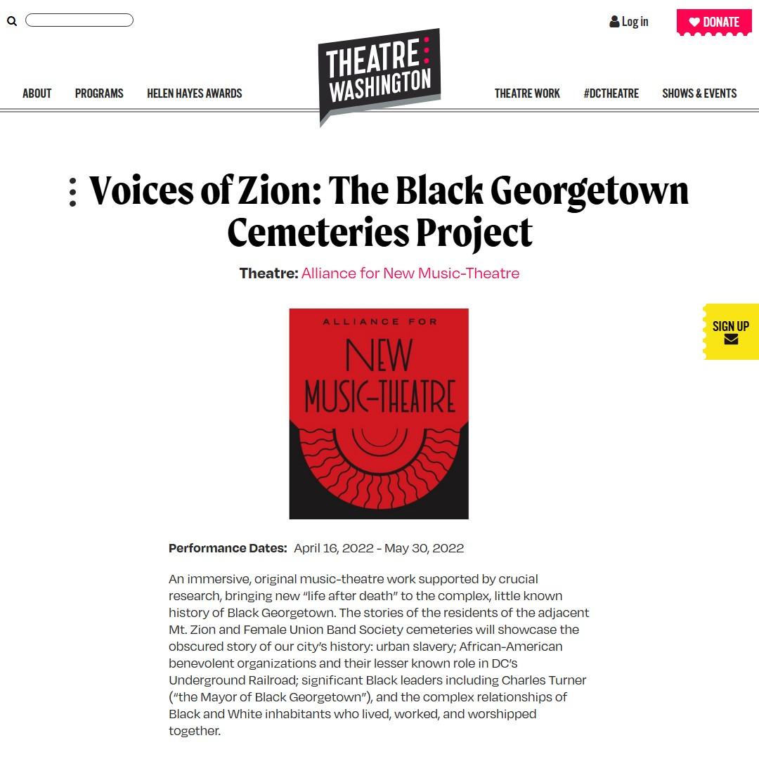 Voices of Zion: The Black Georgetown Cemeteries Project